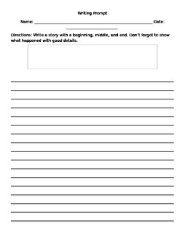 Preview of Writing Prompt Template
