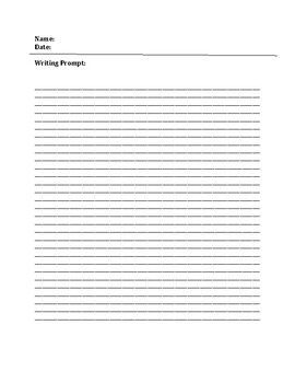 creative writing prompt template
