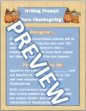 Writing Prompt - Thanksgiving Opinion/Persuasive/Argumentative