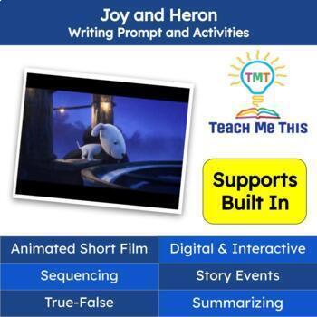 Preview of Writing Prompt and Activities: Joy and Heron Animated Short Film