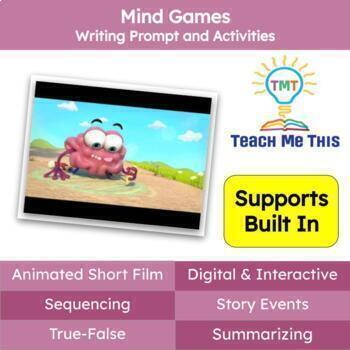 Preview of Writing Prompt and Activities: Mind Games Animated Short Film