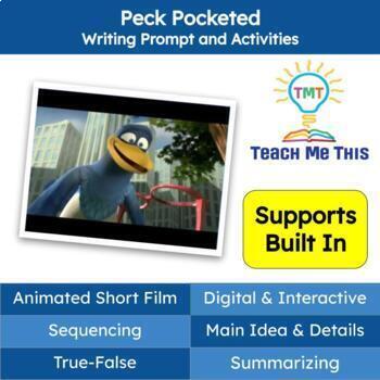 Preview of Writing Prompt and Activities: Peck Pocketed Animated Short Film