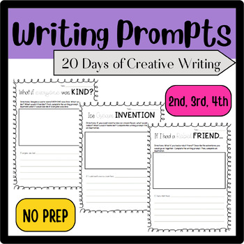 Writing Prompts- 20 days of creative writing by The Classroom Hustle
