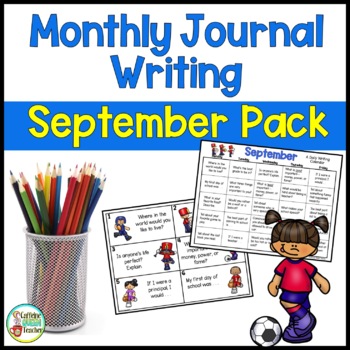 Daily Journal Writing Prompts for September by Caffeine Queen Teacher