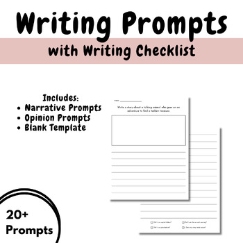 Writing Prompts by msrotheducates | TPT