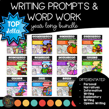 Preview of Writing Prompts | Word Work Activities | Creative Writing Activities