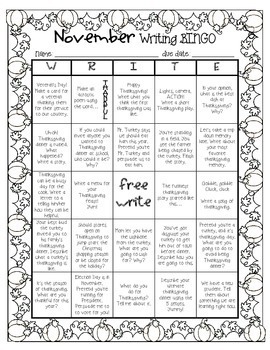 Monthly Journal Writing Prompts for the Year -- BINGO Style! | TpT