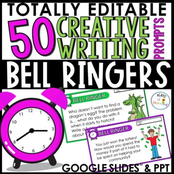 Preview of Daily Journal Prompts | Creative Writing Bell Ringers | Exit Tickets
