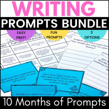Writing Prompts Bundle by Nicole Abercrombie - Today with Mrs A | TpT