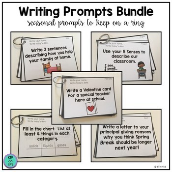 Writing Prompts Bundle (A whole year of Writing Prompts!) by KTPonTPT