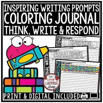 Preview of Coloring Pages Journal Writing Prompts 3rd 4th Grade Quick Writes Morning Work