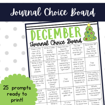 Preview of December Journal Prompts