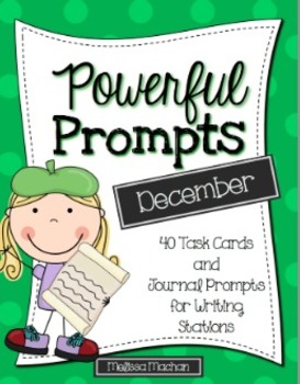 Preview of Writing Prompts - December - Journal Prompts for Writing Centers