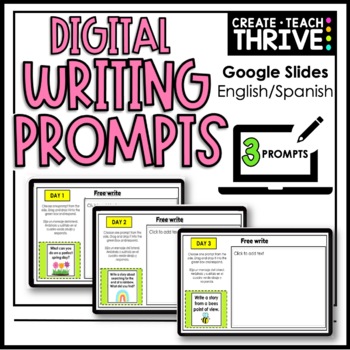 Writing Prompts | Digital Resource by Create Teach Thrive | TPT