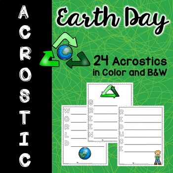 Preview of Writing Prompts | Earth Day | Acrostic Poems