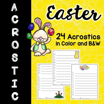 Preview of Writing Prompts | Easter | Acrostic Poems