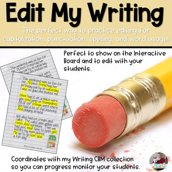 Preview of Writing Prompts | CBM Writing Prompts | Yearlong Editing Process Sample Stories