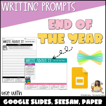 Preview of Writing Prompts: End of the Year [DIGITAL & PRINTABLE!]