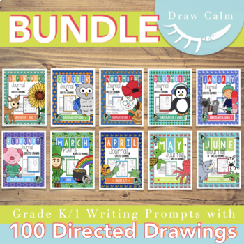 Preview of Writing Prompts First Grade - 100 Directed Drawing & Writing Activities