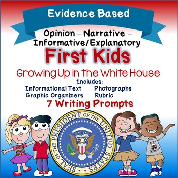 Preview of Evidence Based Writing Prompts - Presidential Children