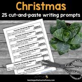 Journal Prompts | Christmas Writing Prompts | Cut and Paste