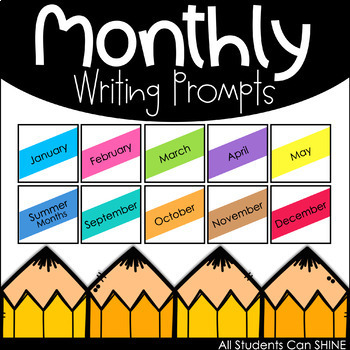 Writing Prompts For The Year {Distance Learning} by All Students Can Shine
