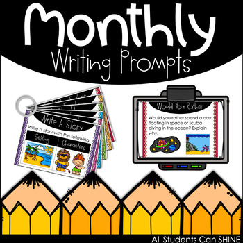 Preview of Writing Prompts For The Year {Sample Set}