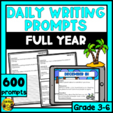 Writing Prompts Full Year Bundle | Monthly | Paper or Digital