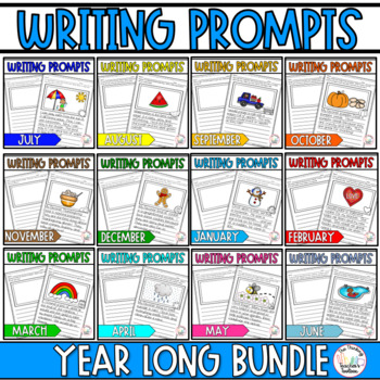Preview of Writing Prompts BUNDLE All Year Long