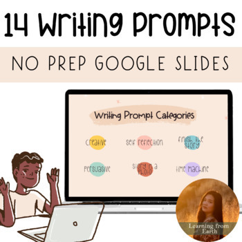 Preview of Writing Prompts Google Slides 