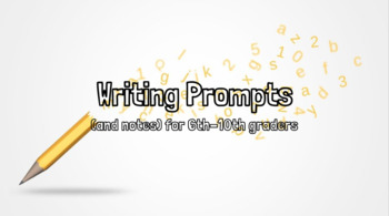 Preview of Writing Prompts Google Slides