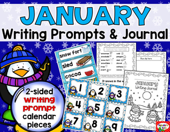 Writing Prompts: January Calendar & Journal by Brenda Tejeda | TpT