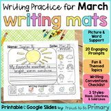 Writing Prompts & Journal Activities - March Writing Center - St Patricks Day