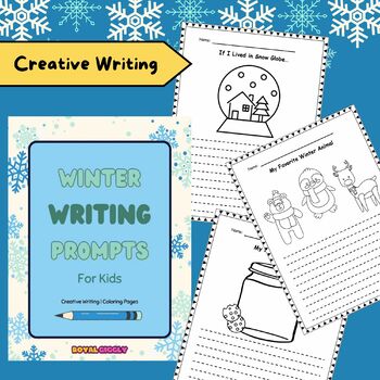 Writing Prompts & Journal | Art and Writing Winter Activity | New Year ...