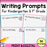 Writing Prompts Kindergarten & 1st Grade with Sentence Sta