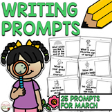 Writing Prompts March Writing Journal or Morning Work