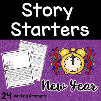 Preview of Writing Prompts | New Year | Story Starters