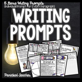 Preview of Writing Prompts: Opinion, Narrative, Informational, Response to Literature