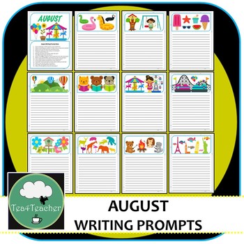 Writing Prompts & Paper August - Beautiful Picture Prompts + Written ...