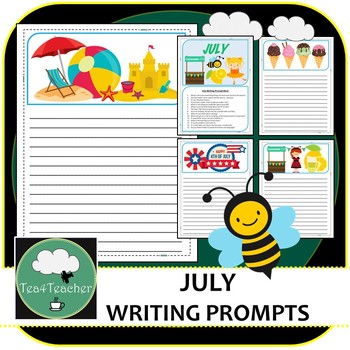 JULY Writing Prompts by Tea4Teacher | TPT