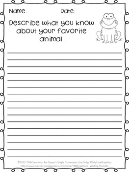 Writing Prompts Worksheets by TNBCreations | Teachers Pay Teachers