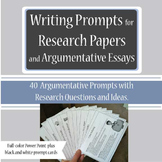 Writing Prompts - Research Papers and Argumentative Essays