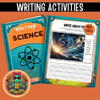 Preview of Writing Prompts Science Explorer: Engaging Word Bank Worksheets