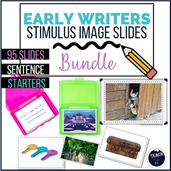 Preview of Writing Prompts Sentence Starters Early Writing Slides - Prep Year 1 Year 2