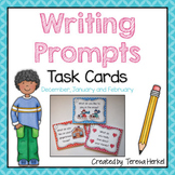 Writing Prompts Task Cards for December, January and February