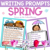 Spring Writing Prompts Templates with Toppers