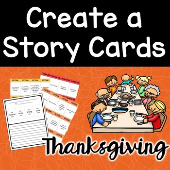 Preview of Writing Prompts | Thanksgiving | Create a Story Cards