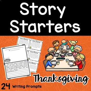 Preview of Writing Prompts | Thanksgiving | Story Starters