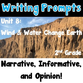 Preview of Writing Prompts  - Unit 8 - Narrative, Informative, and Opinion - 2nd Grade