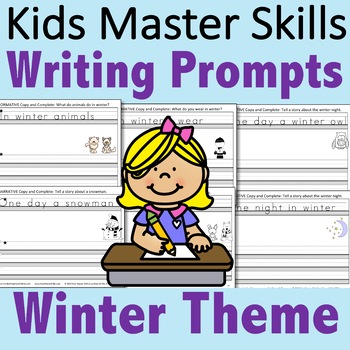 Preview of Writing Prompts - Winter Theme with Fine Motor Activities